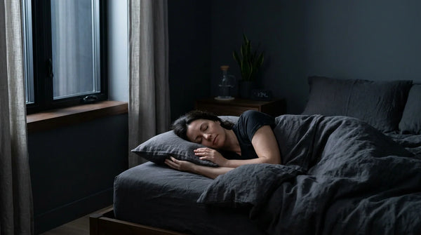 A woman sleeping peacefully highlighting the connection to sleep digestive health